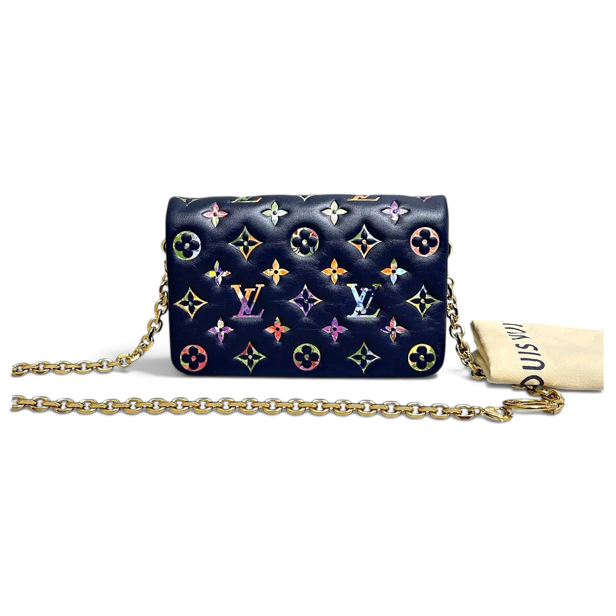 Coussin Flap leather crossbody bag