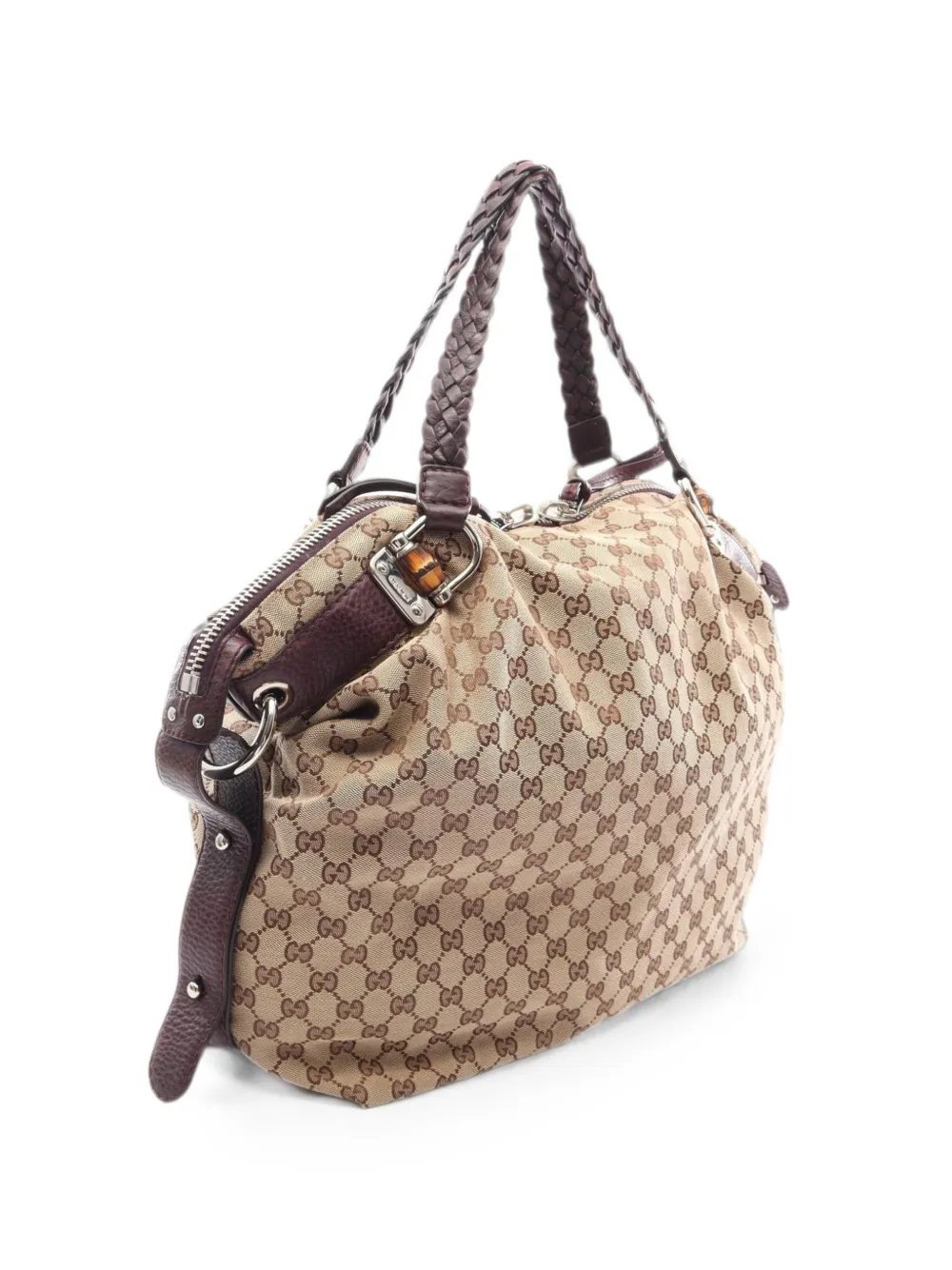 2000s Bamboo GG canvas tote bag