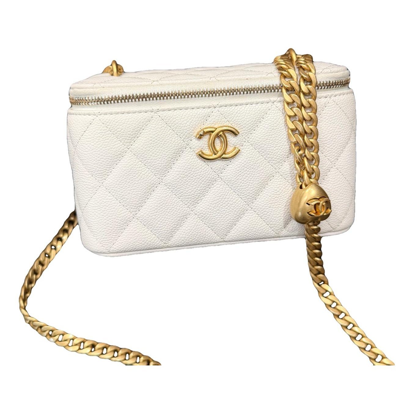 Vanity leather handbag