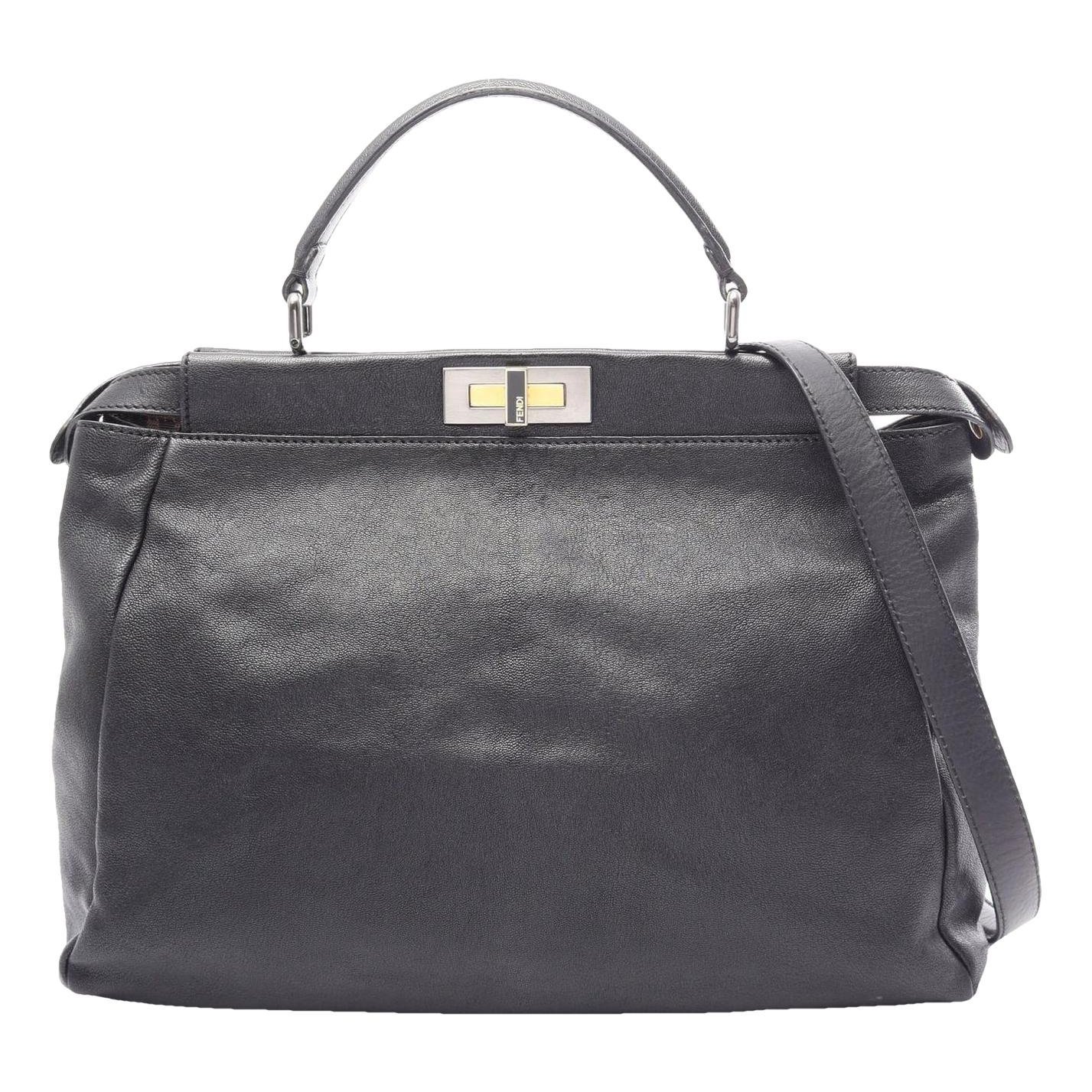 Peekaboo leather handbag