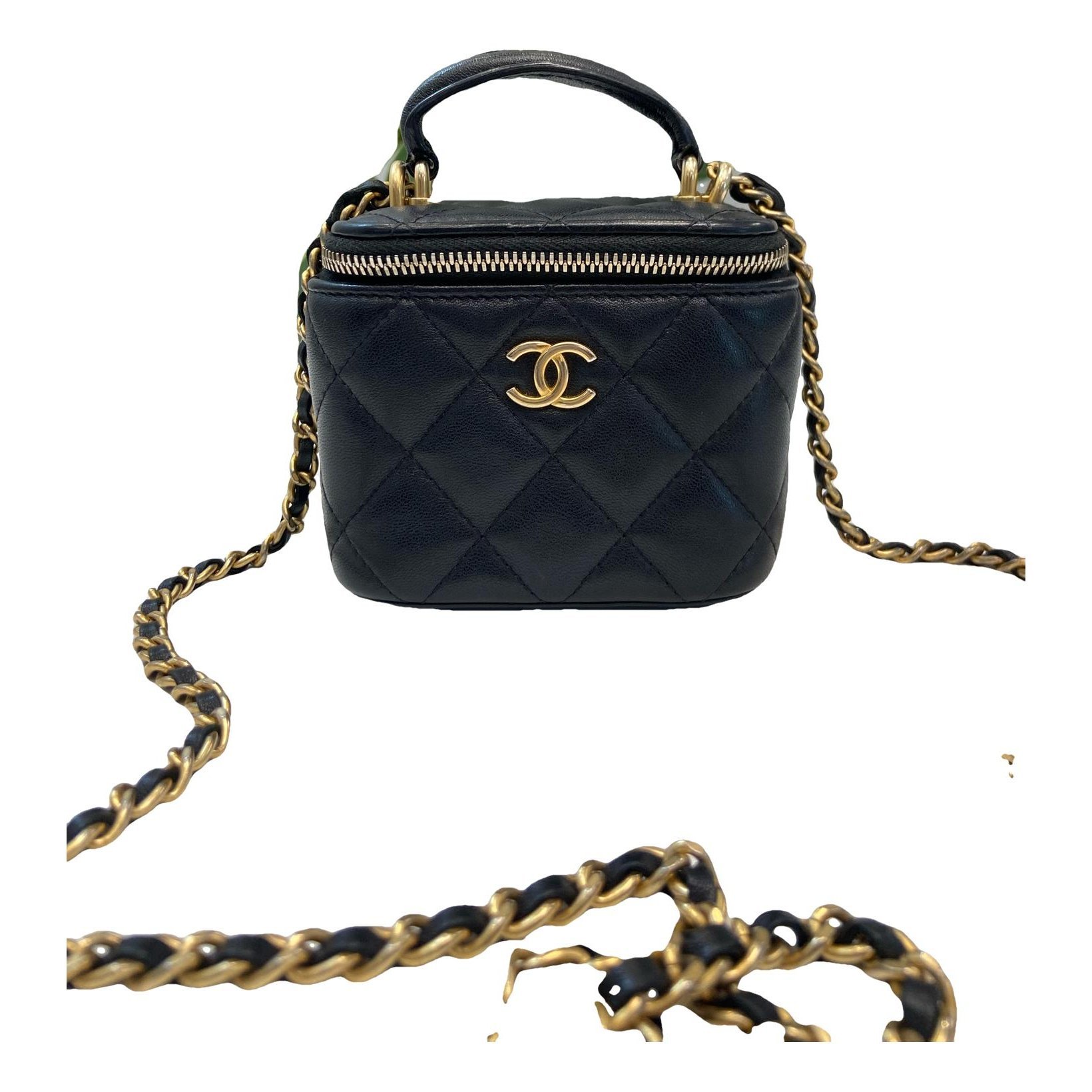 Trendy CC Vanity leather handbag