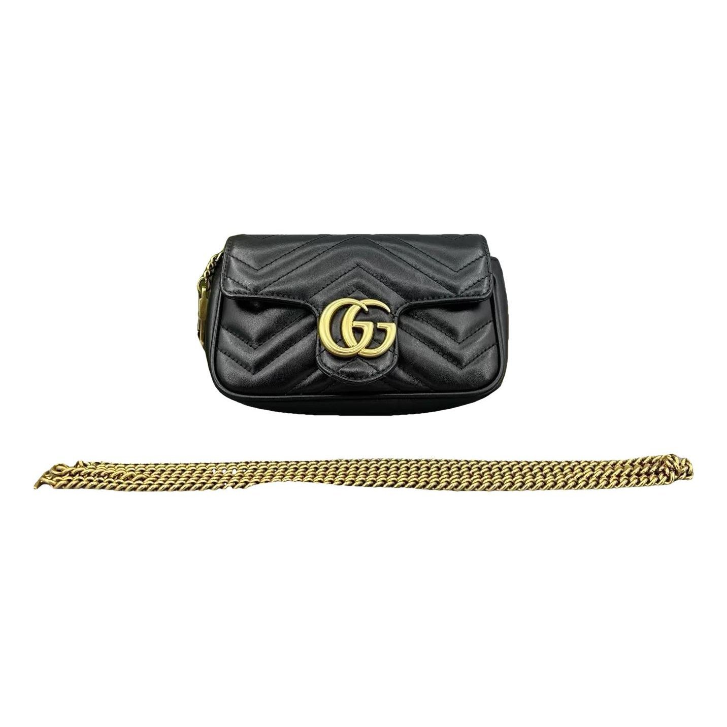 Pearly GG Marmont Flap leather handbag