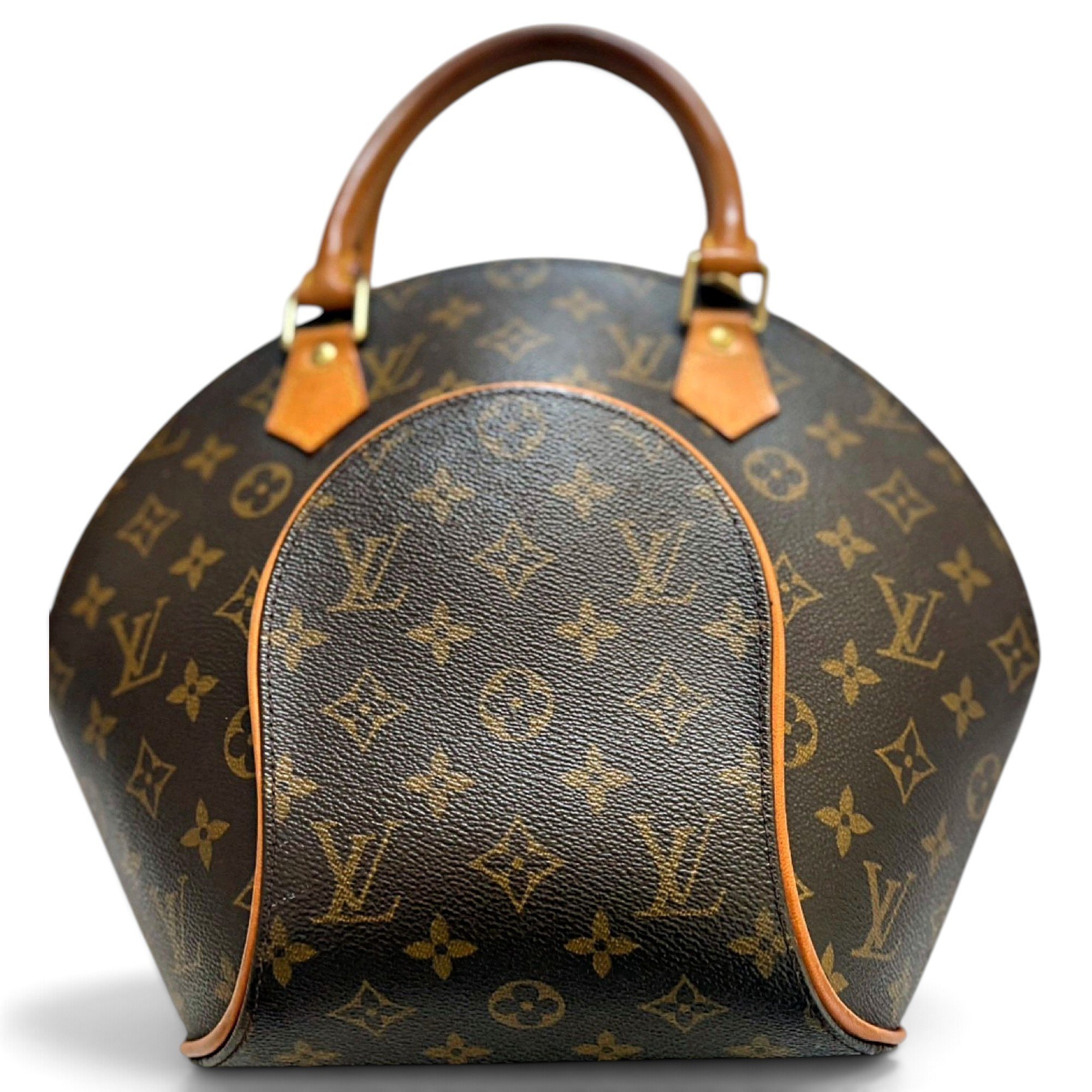 Ellipse leather handbag