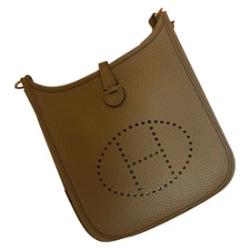 Hermes Evelyne Handbag Beige Leather