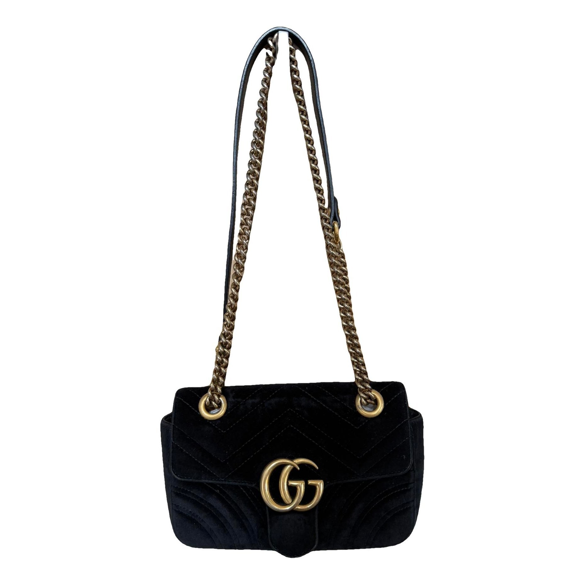 GG Marmont Flap velvet crossbody bag
