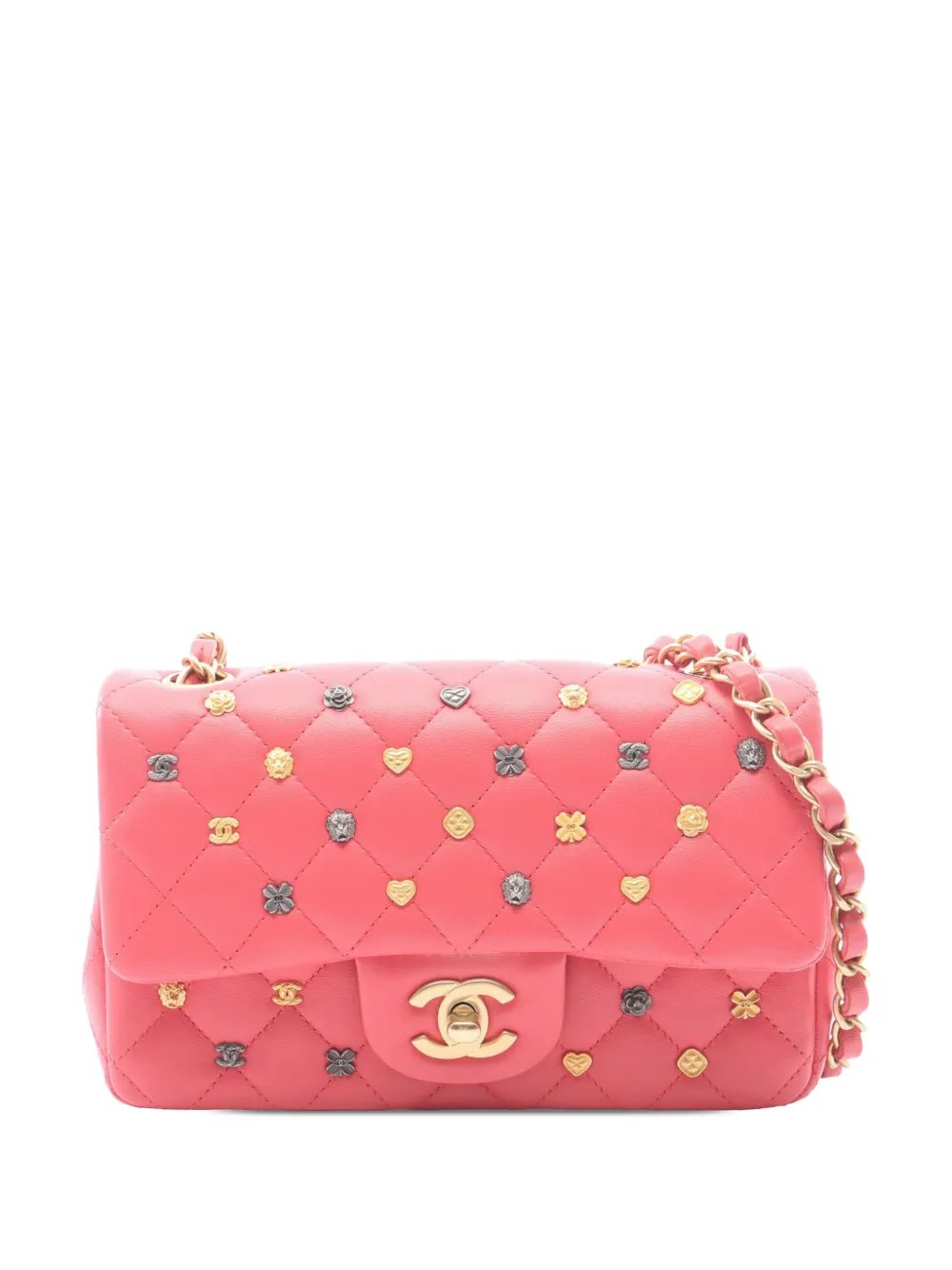 2018-2019 Mini Rectangular Classic Lambskin Lucky Charms Single Flap crossbody bag