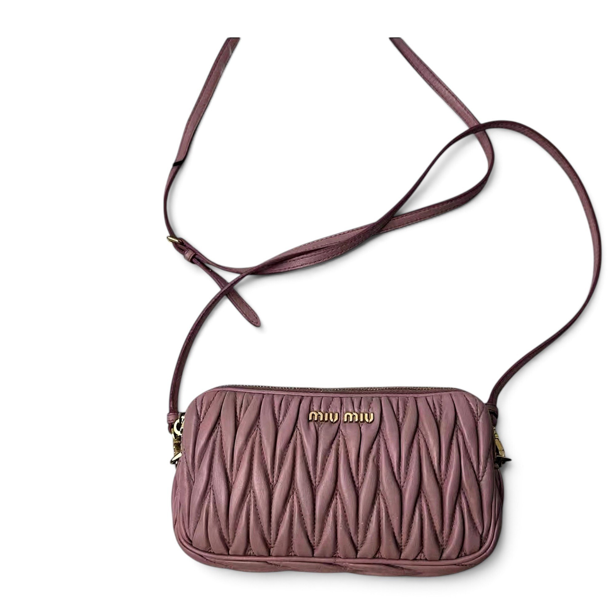Matelassé leather crossbody bag