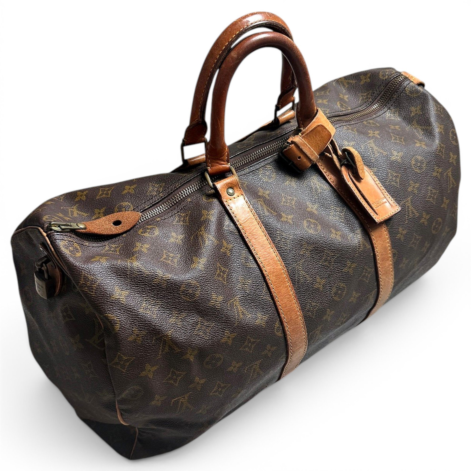 Keepall leather travel bag
