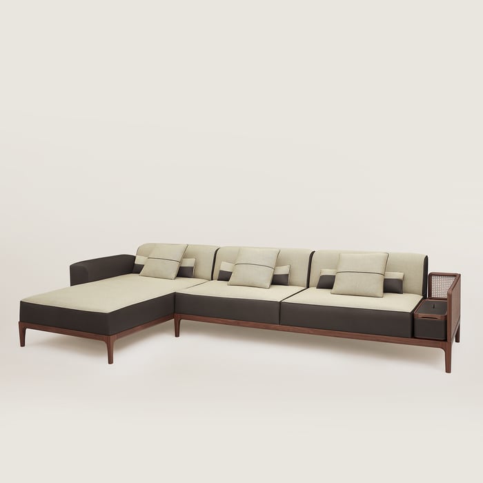 Sofa Sellier 2-seater With Chaise Lounge
