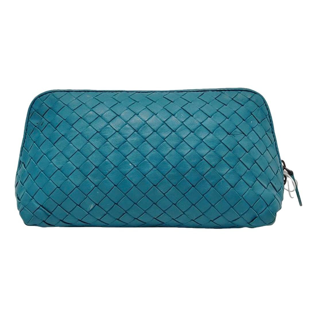 Leather clutch bag