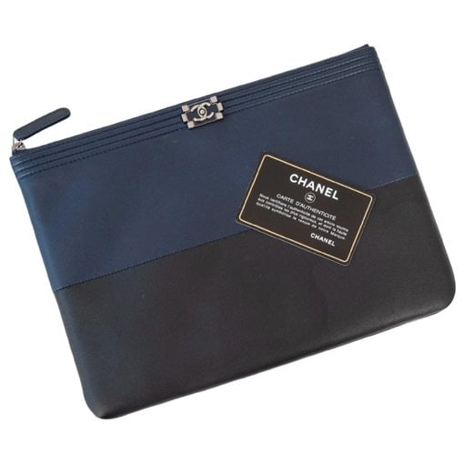 Boy leather clutch bag