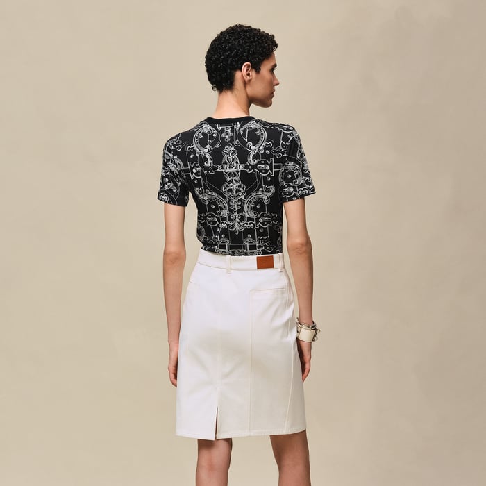 Noir "Ferronnerie Remix" Micro T-shirt