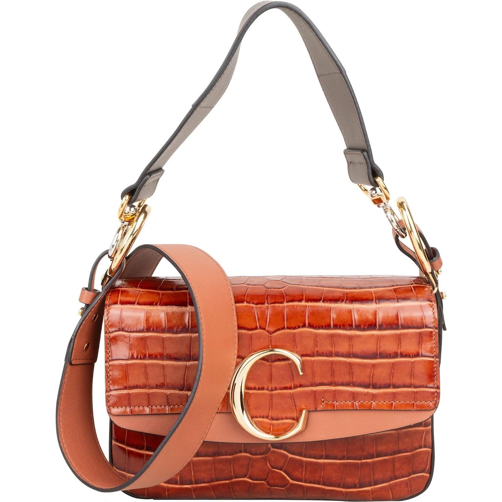 C leather crossbody bag