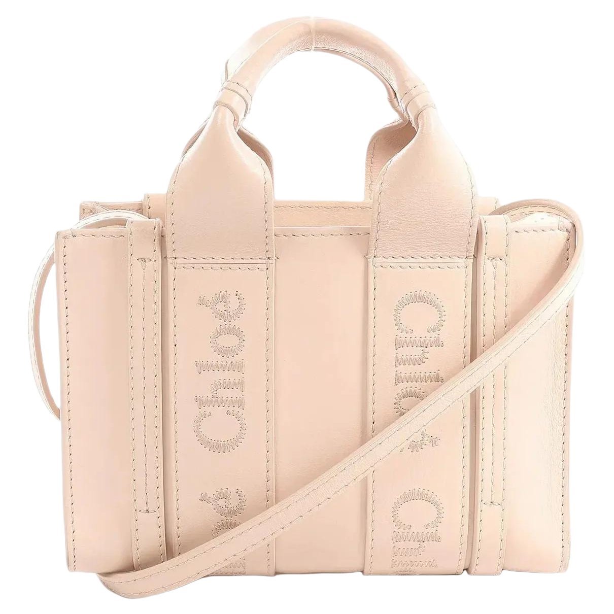 Woody leather handbag