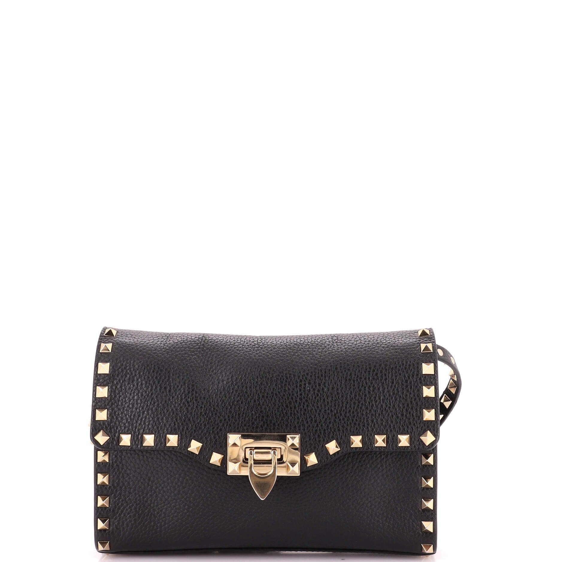 Rockstud Flip Lock Flap Bag Leather Small