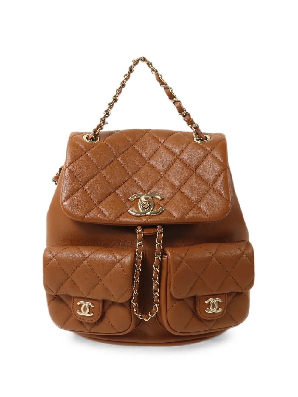 quilted CC turn-lock backpack