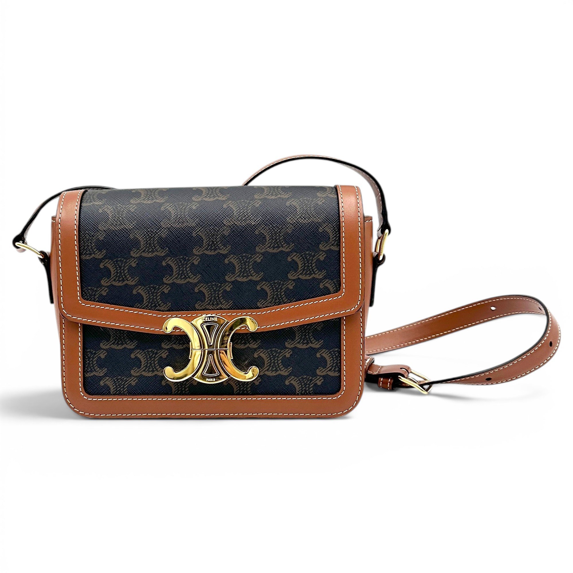 Triomphe leather crossbody bag