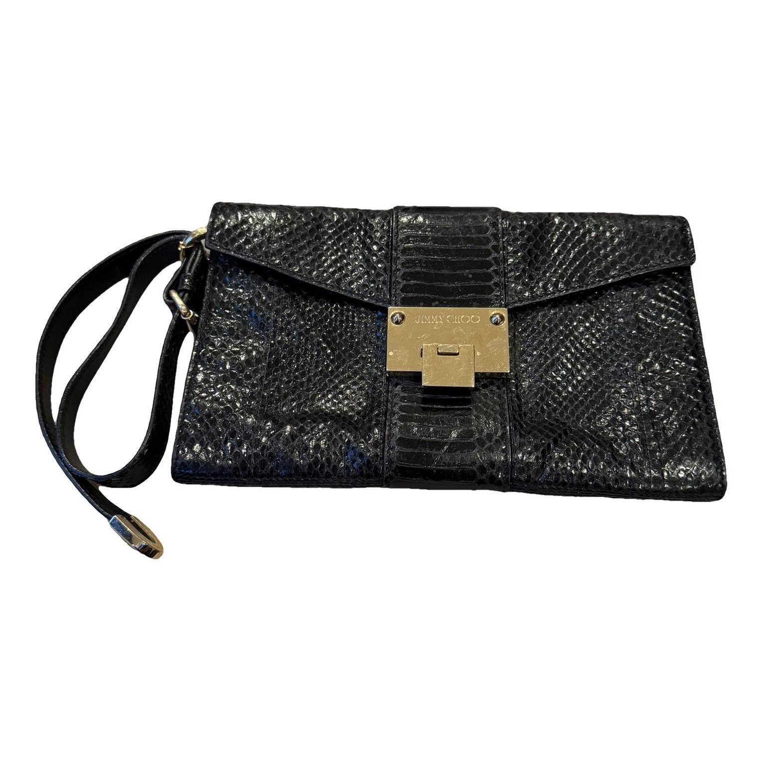 Leather clutch bag