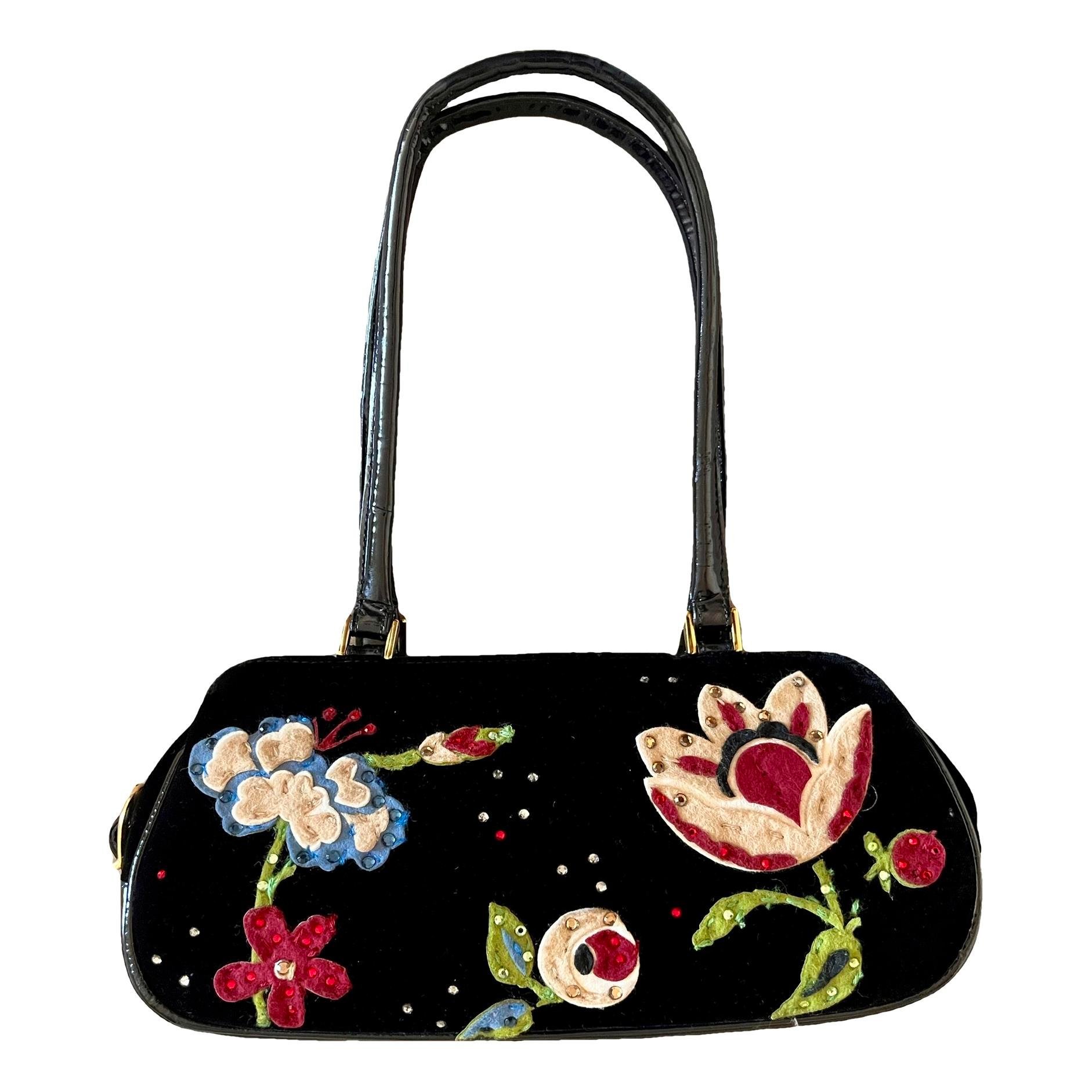 Velvet handbag
