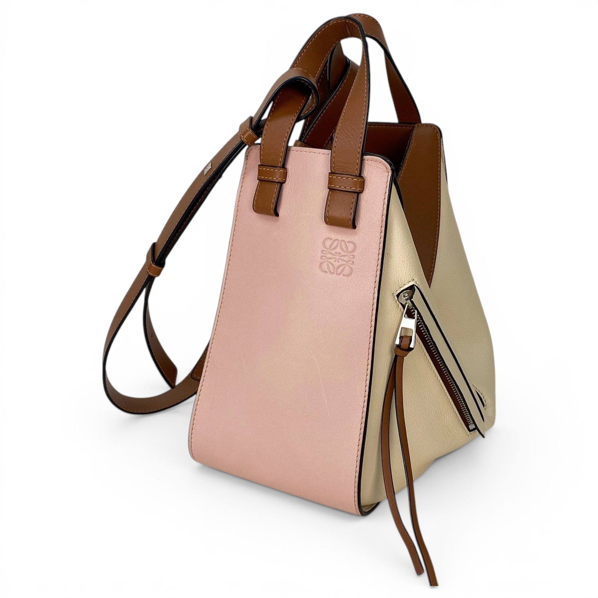Hammock leather handbag