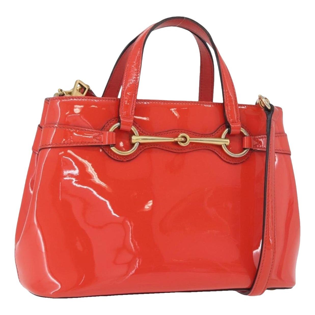 Patent leather handbag