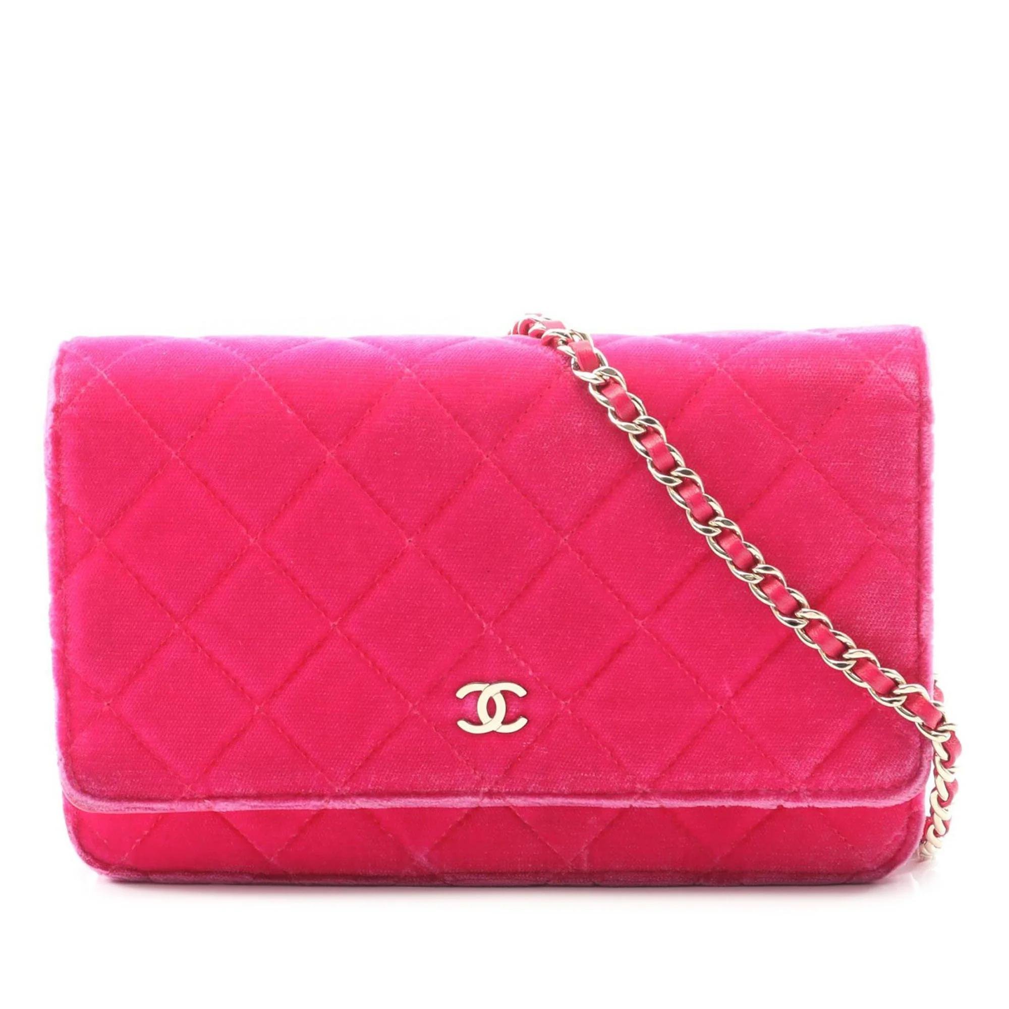Wallet On Chain velvet crossbody bag