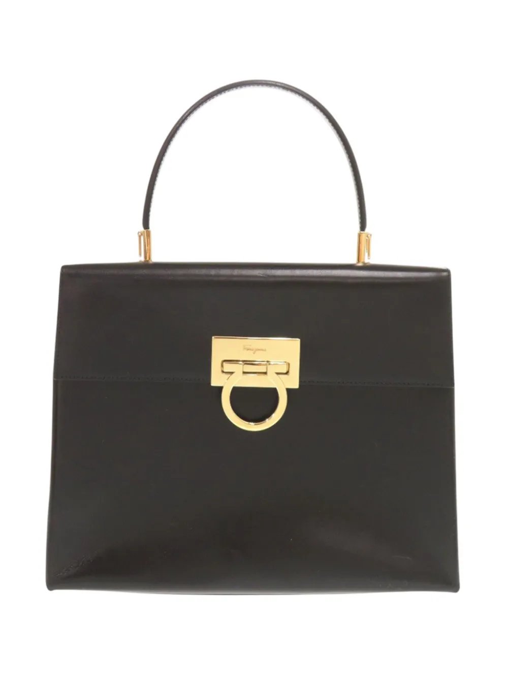 Ferragamo 2010-2026 Leather Gancini Iconic Top Handle Bag satchel