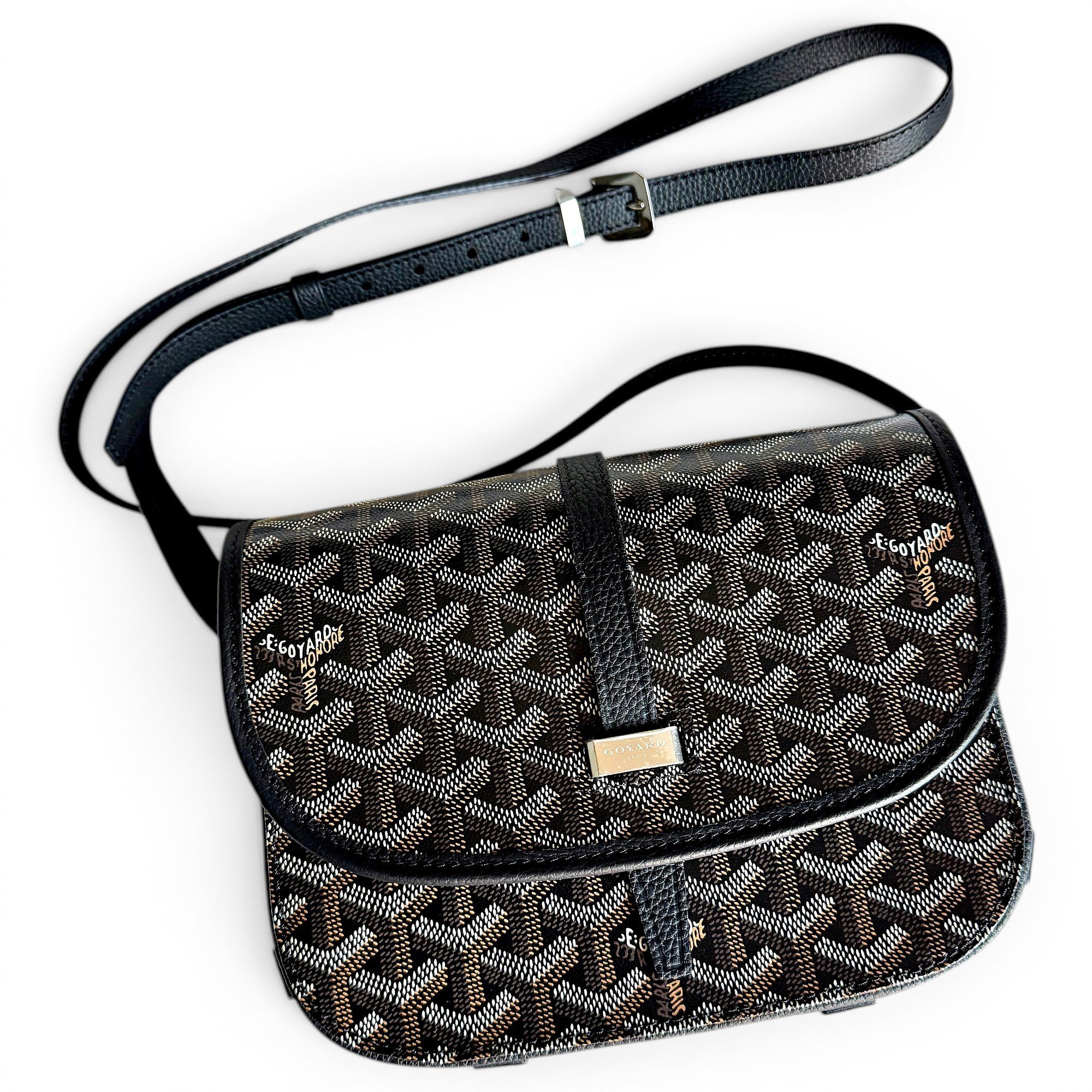 Goyard Belvedère leather crossbody bag