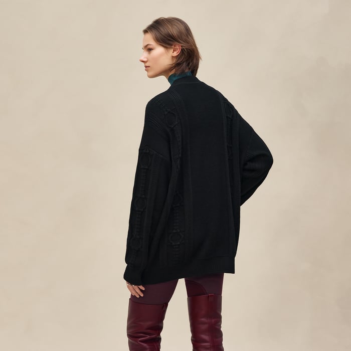 Noir Buttoned Cardigan