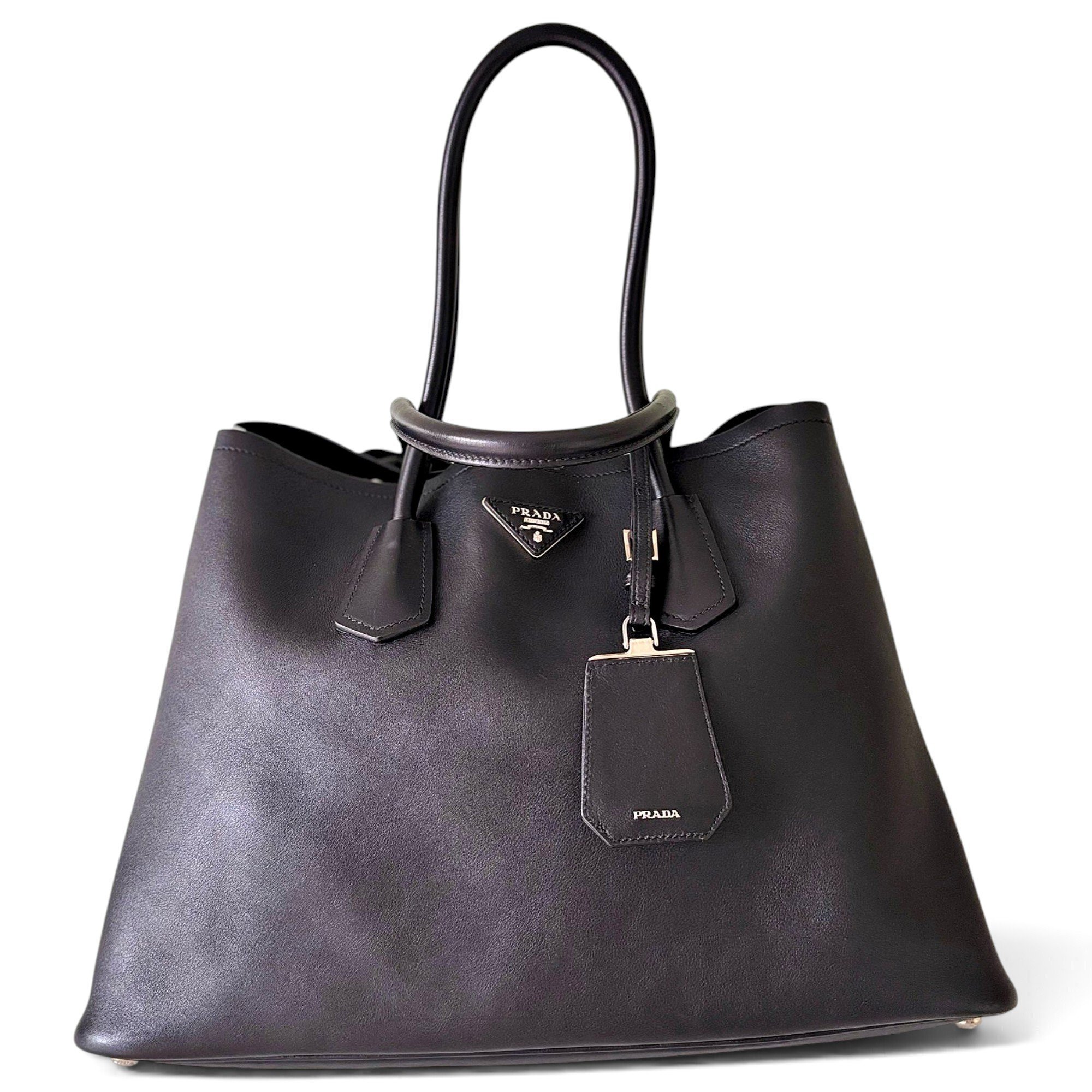 Double leather tote