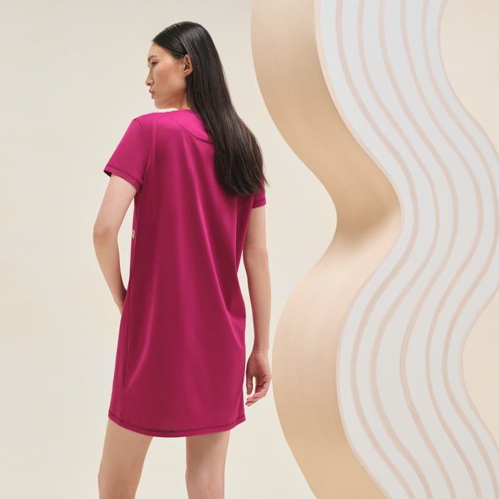 Rose Bougainvillier Straight Dress