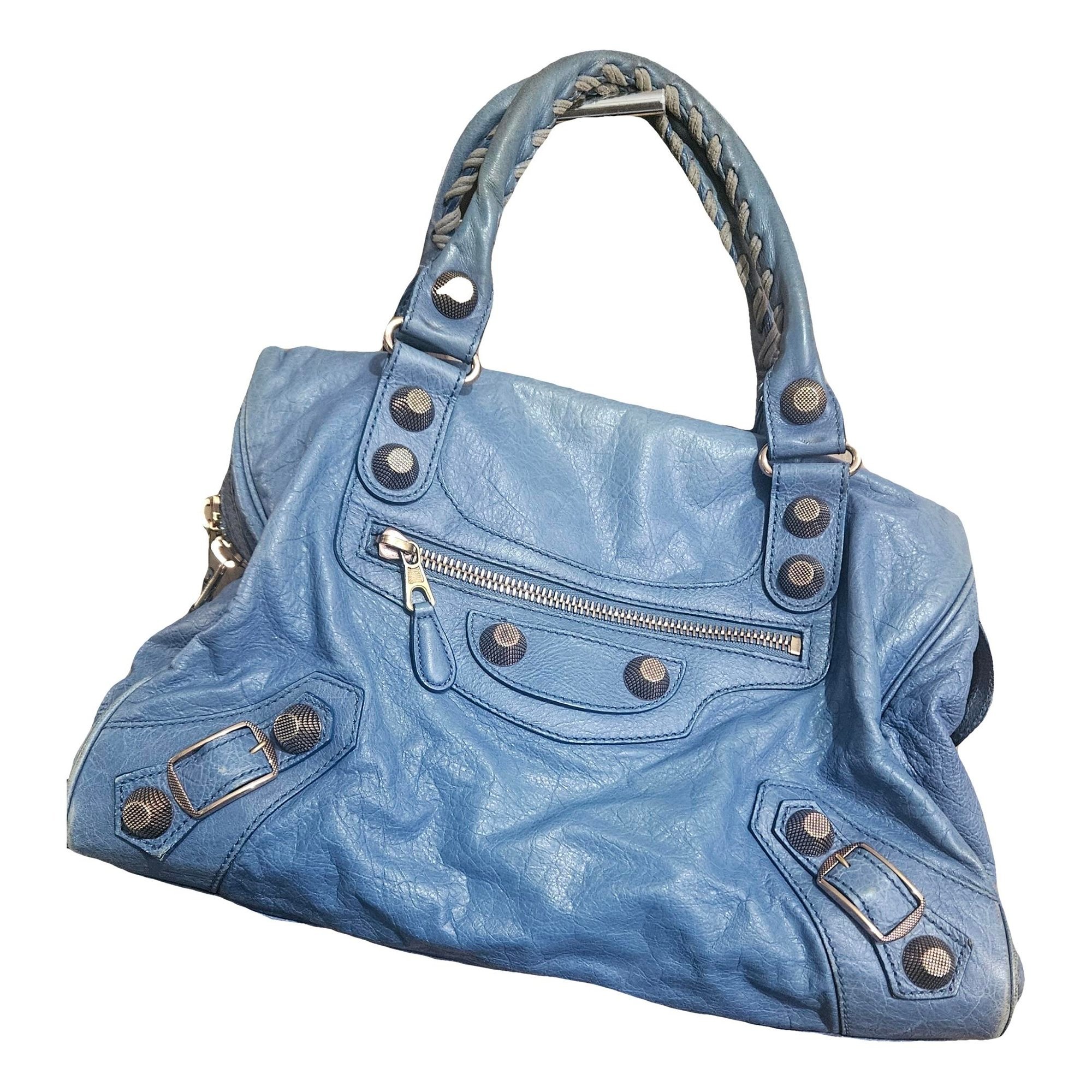 City leather handbag
