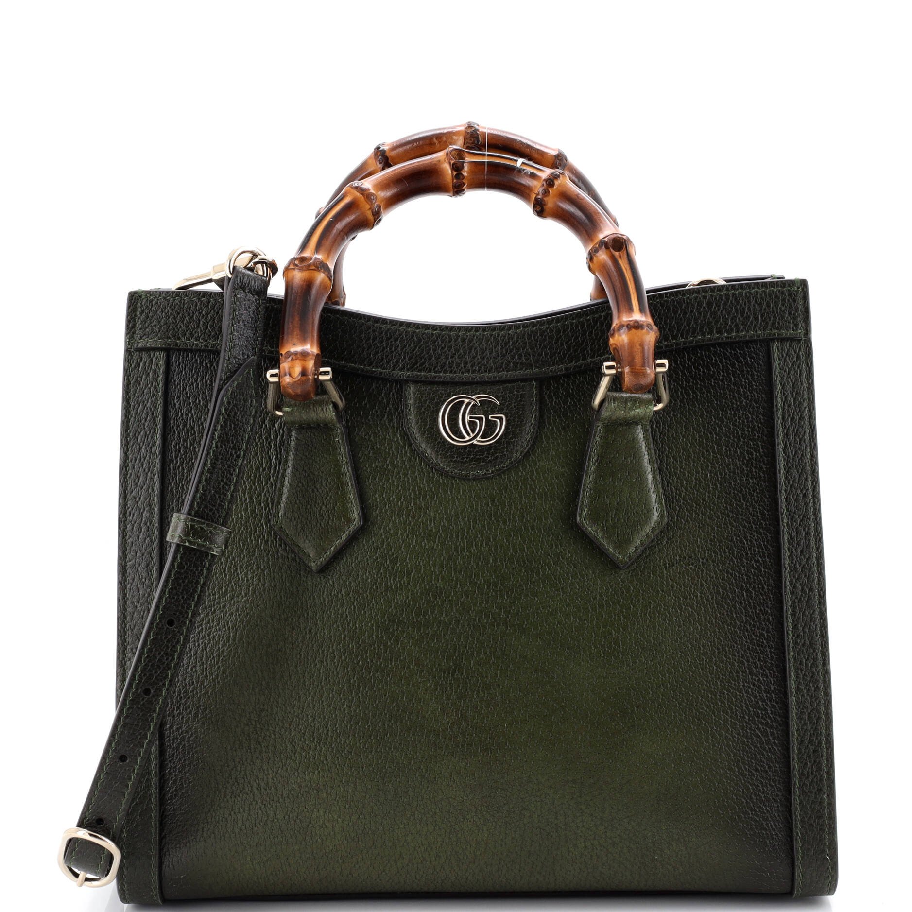 Diana NM Bamboo Handle Tote Leather Small