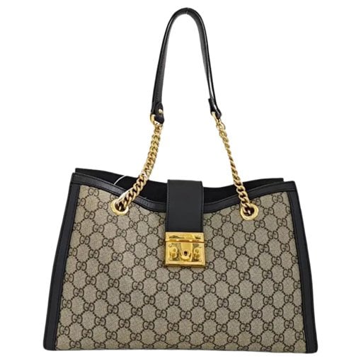Padlock leather handbag
