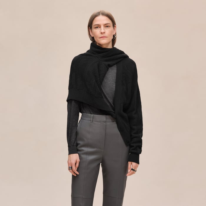 Noir "H" Long-sleeve Cardigan