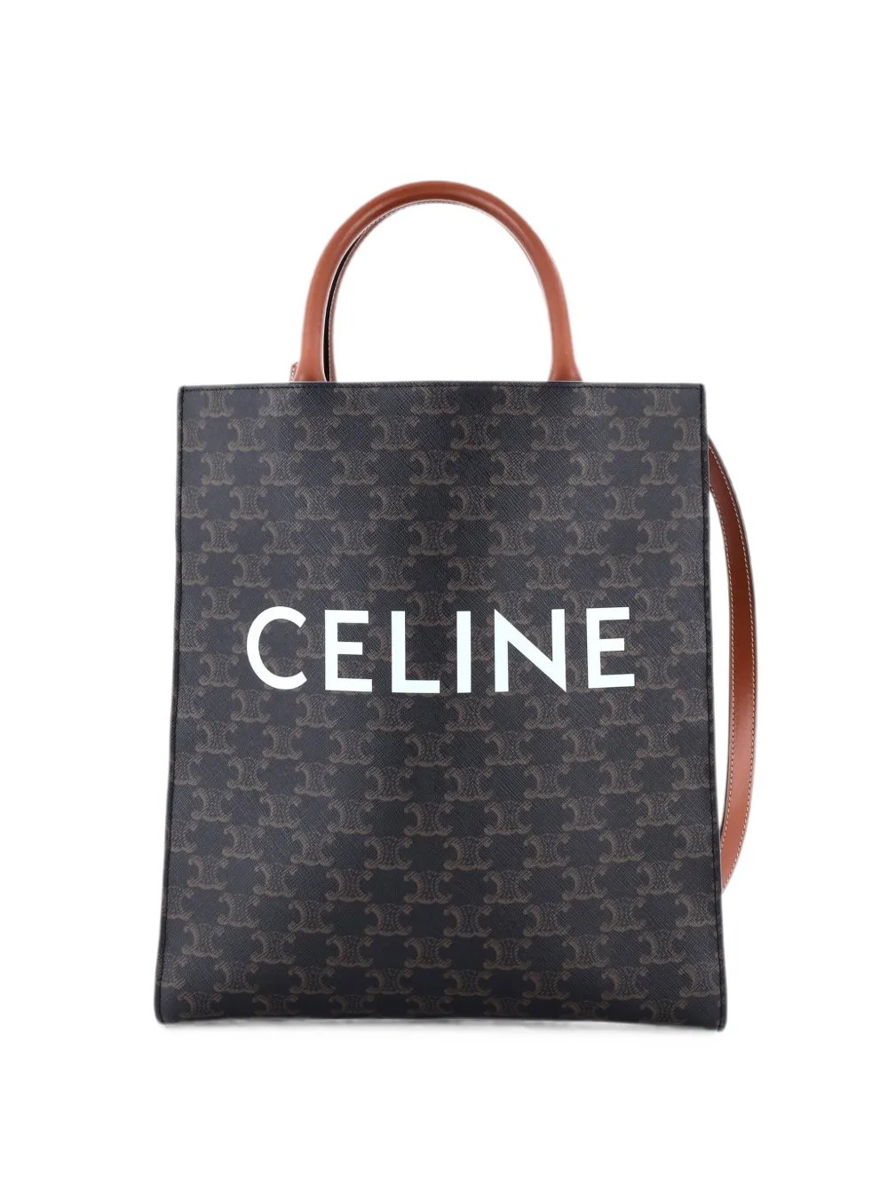 Vertical Cabas Triomphe Coated Canvas Small tote bag