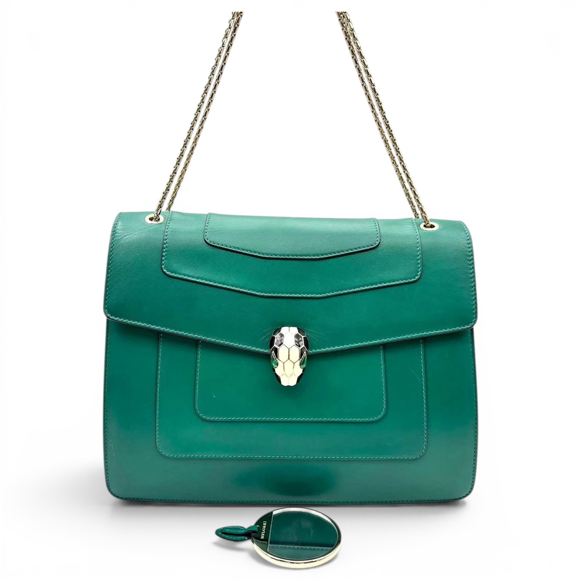 Serpenti leather handbag