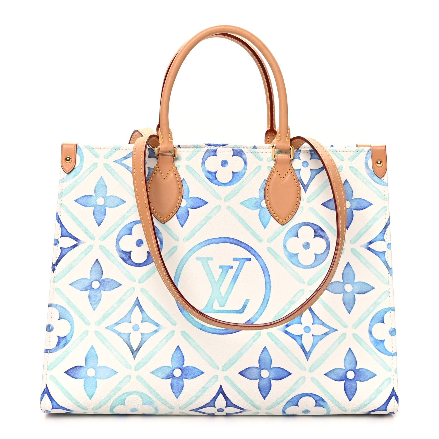 Louis Vuitton Monogram Tiles By The Pool Onthego MM Lagoon Blue