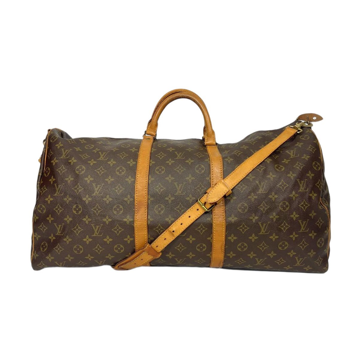 Keepall leather travel bag