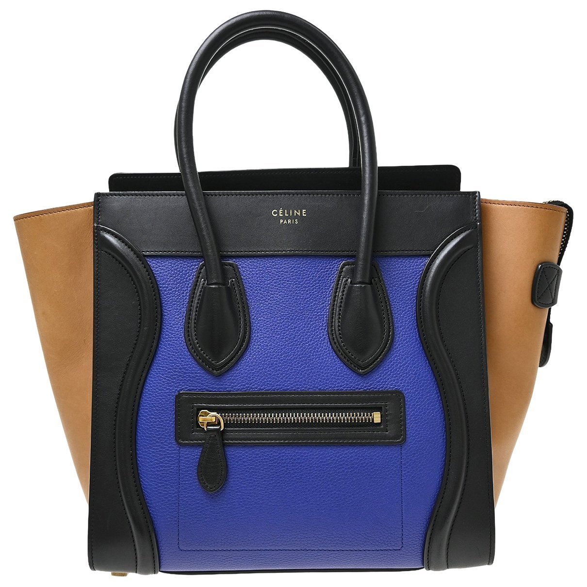 Luggage pony-style calfskin handbag