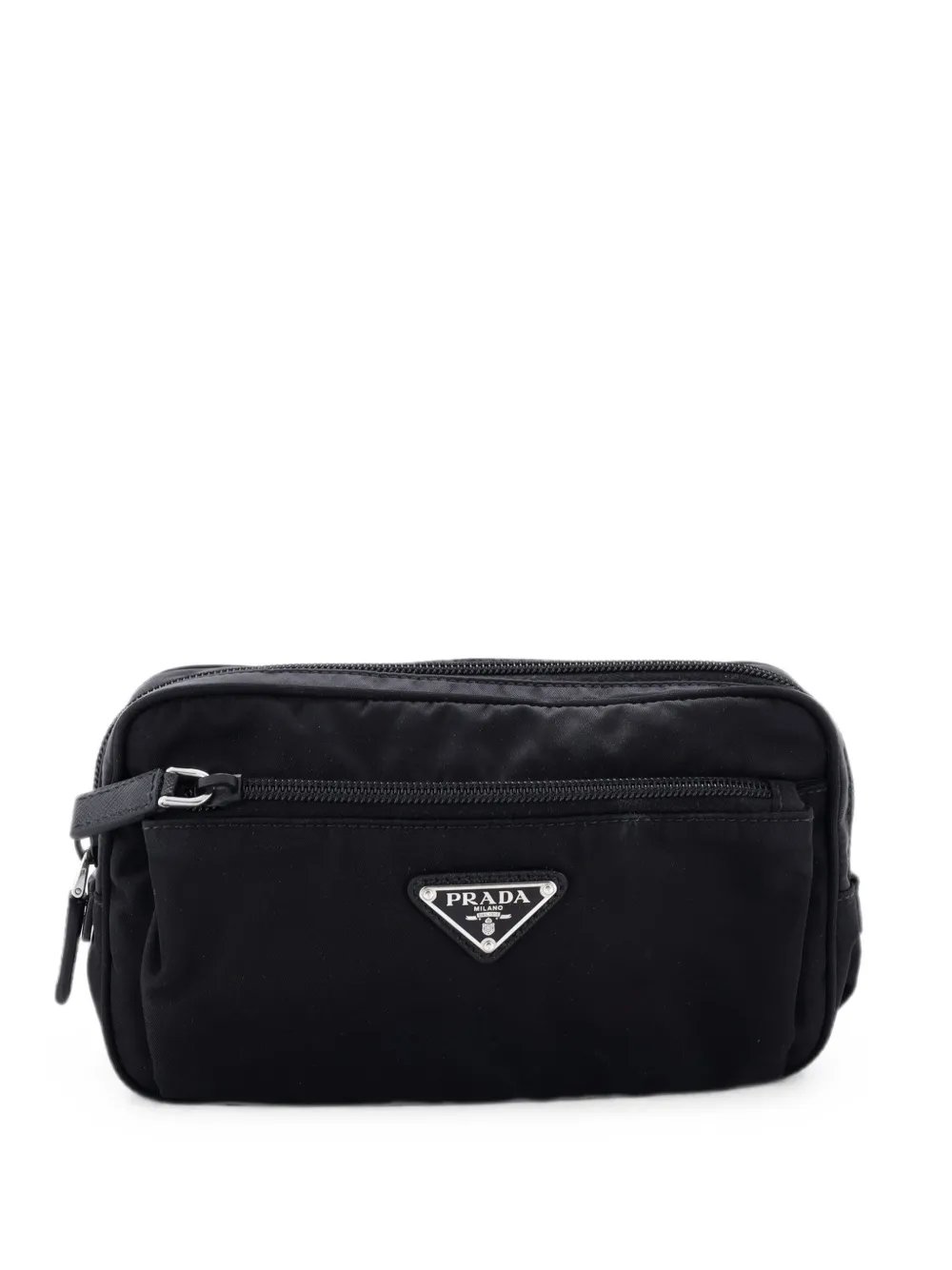 Front Pocket Re-Nylon with Saffiano Leather belt bag