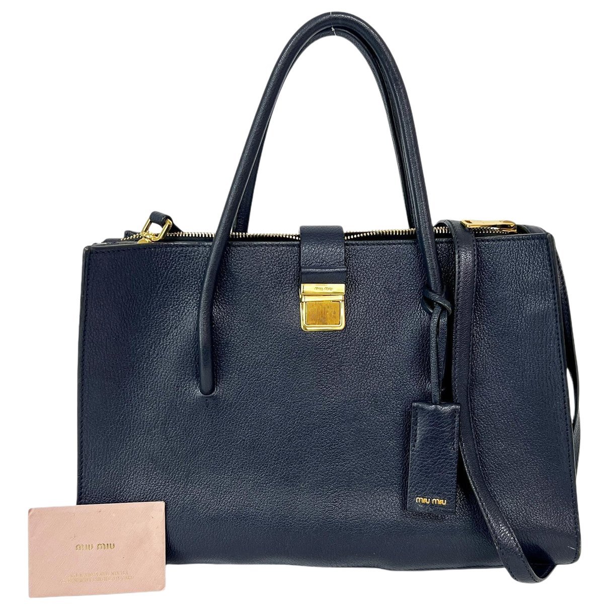 Madras leather tote