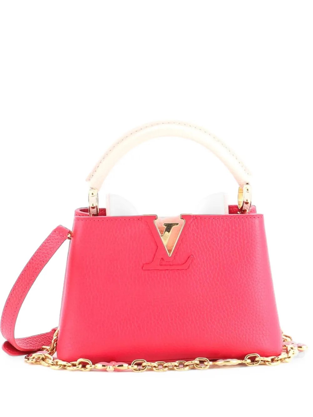 Flower Chain Capucines Bag Leather Mini satchel