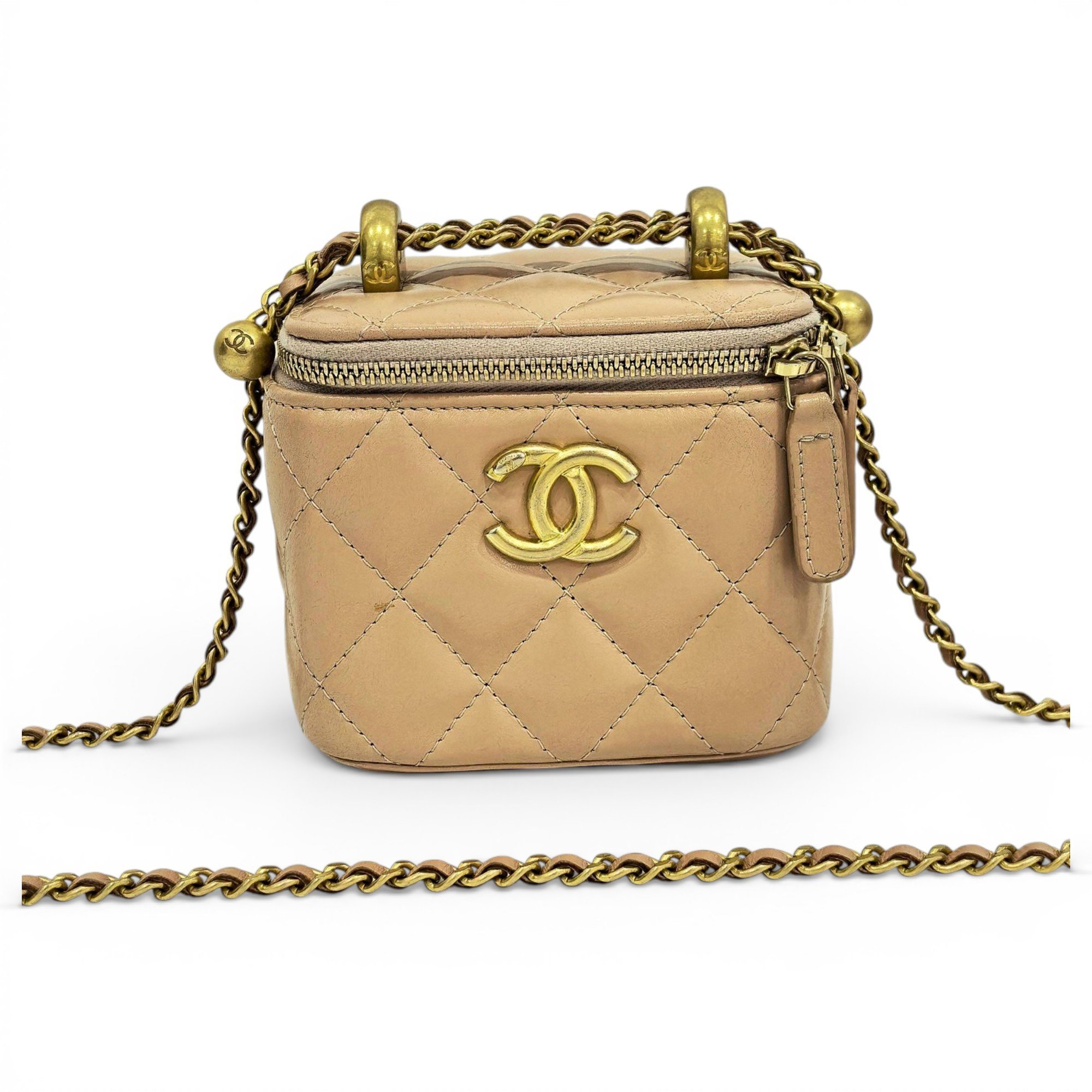 Trendy CC Vanity leather handbag