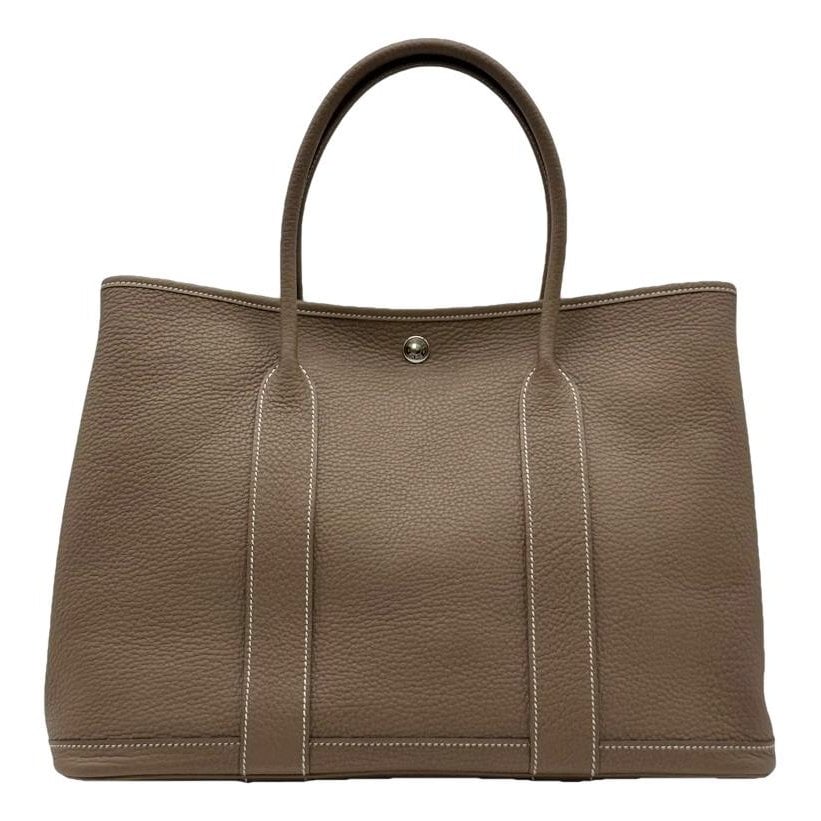 Hermes Garden Party 36 Handbag Etoupe Negonda Leather 2021