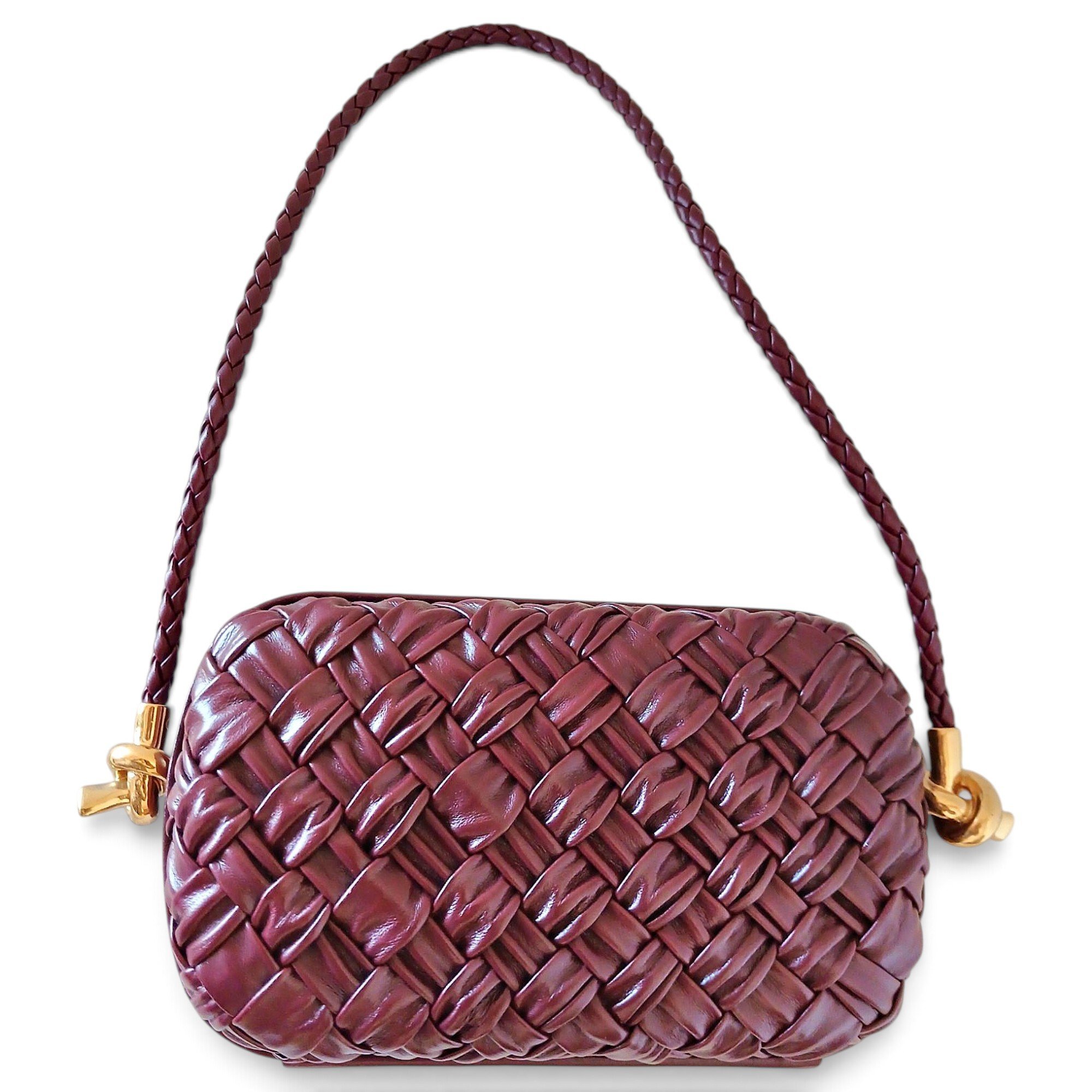 Knot leather handbag