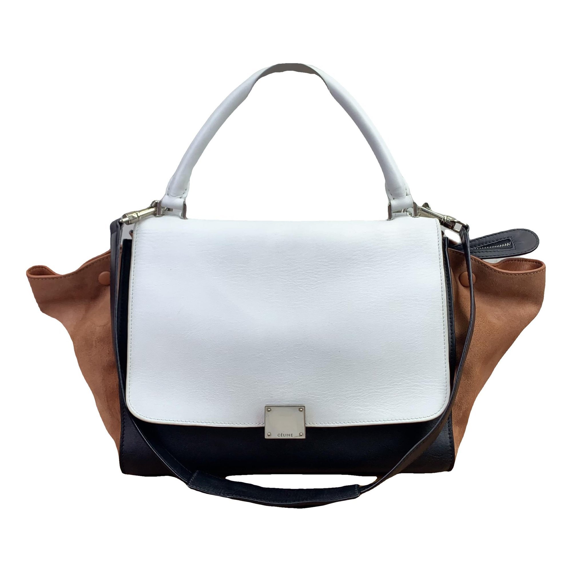 Trapèze leather crossbody bag