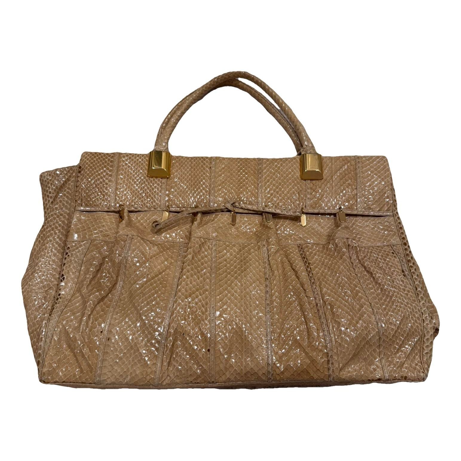 Judith Leiber Python tote