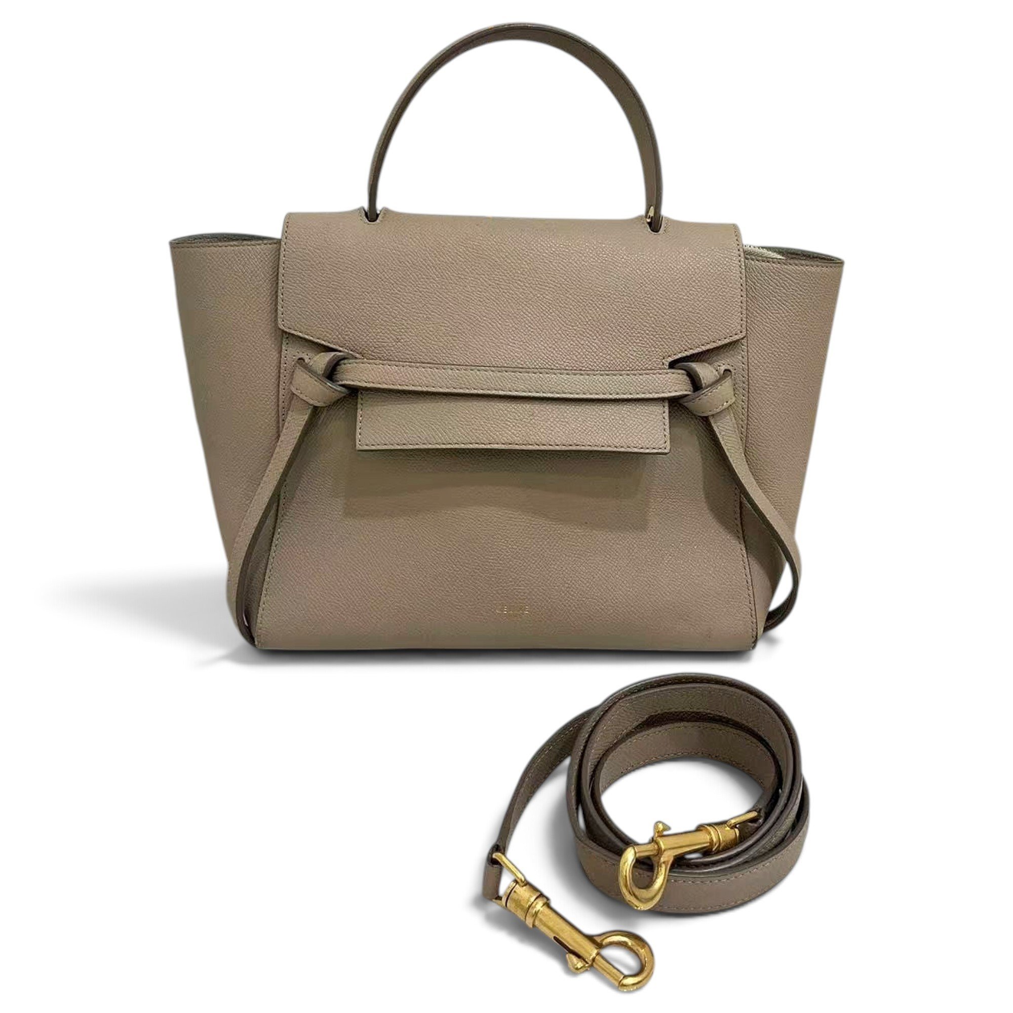 Belt leather handbag