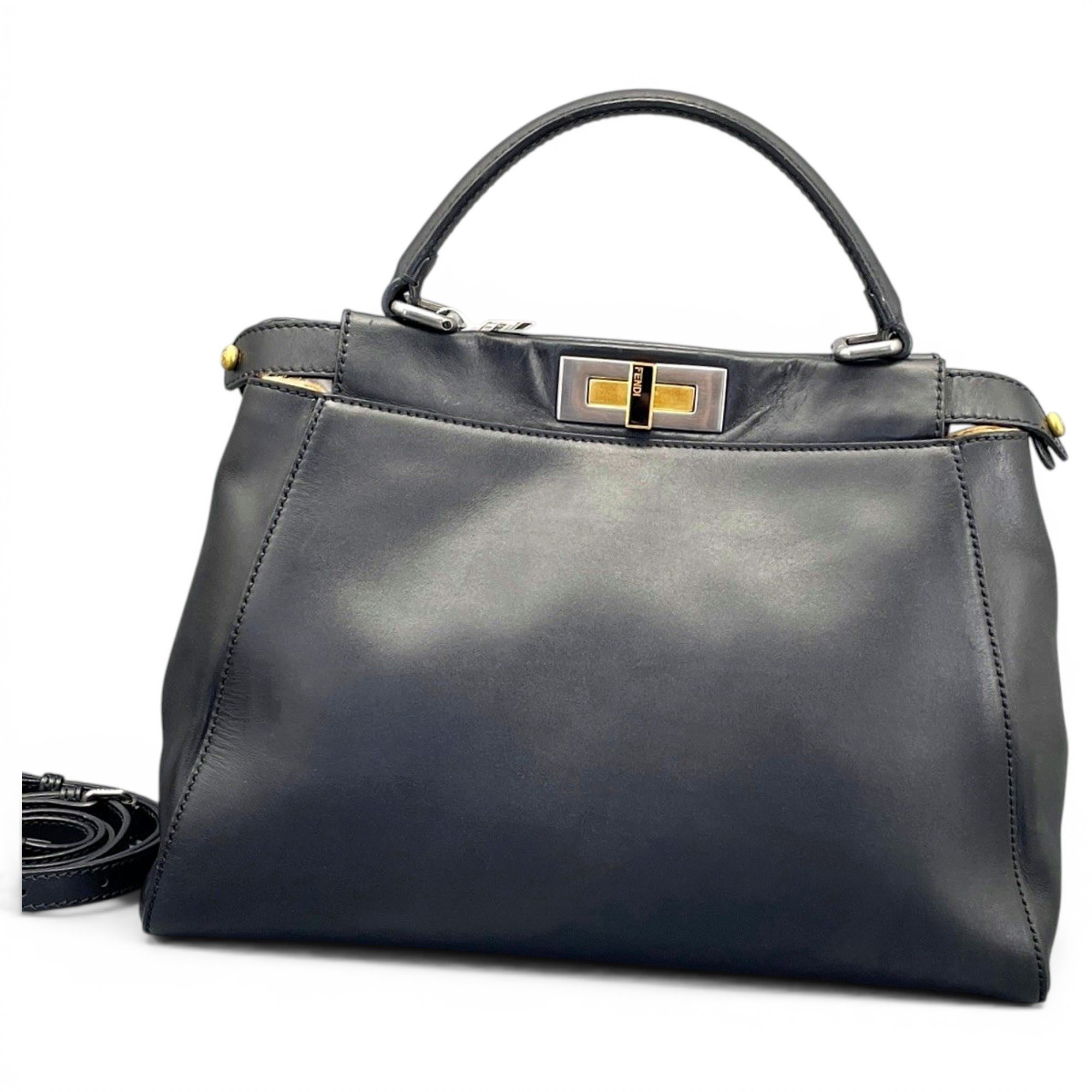 Peekaboo leather handbag